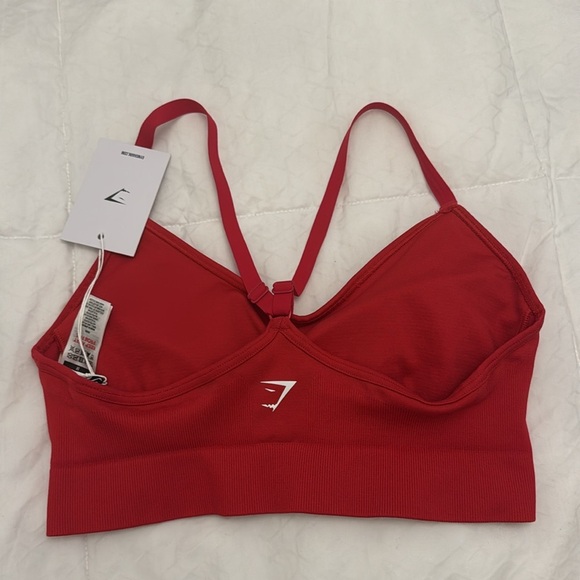 GYMSHARK SWEAT SEAMLESS SPORTS BRA 2.0 Medium Punk Pink - Picture 4 of 6